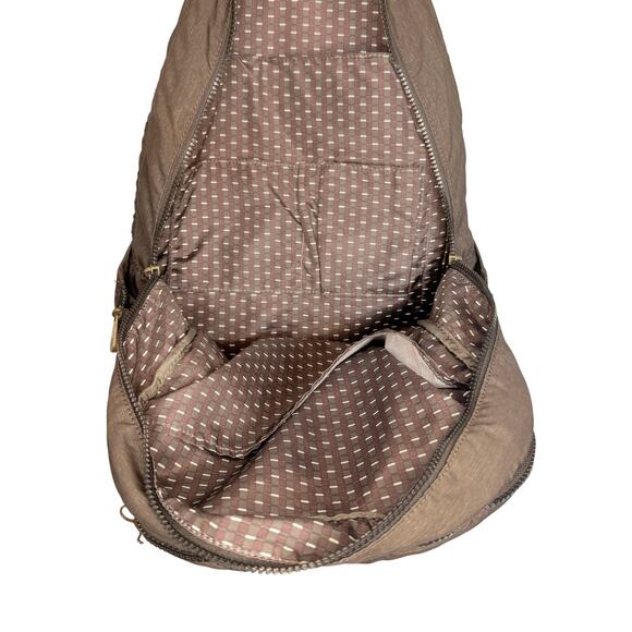 Kipling Lrg Backpack Gray Crinkle Nylon Casual Monkey Keychain Lightweight - Picture 5 of 5